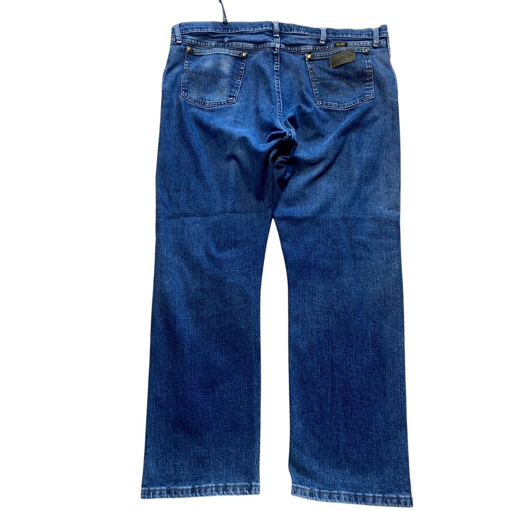 Wrangler George Strait Collection Jeans 42x30 Distressed Blue Denim Work Pants